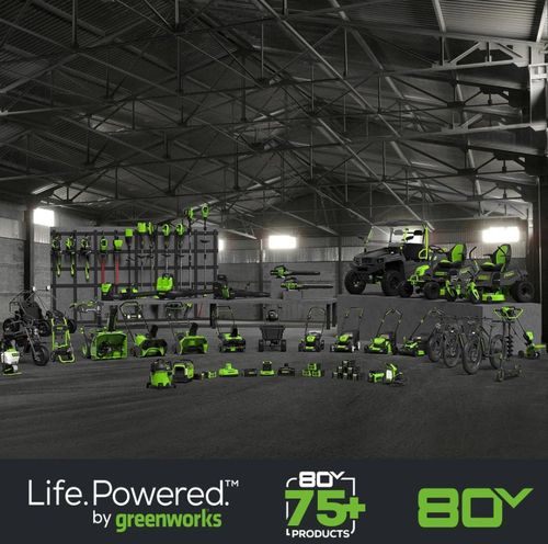 מטען מהיר GREENWORKS 80V דגם 99557 עם מאוורר מובנה וחיווי LED למצב טעינה, מטעין סוללת 2.0Ah תוך 30 דקות וסוללת 4.0Ah תוך 60 דקות