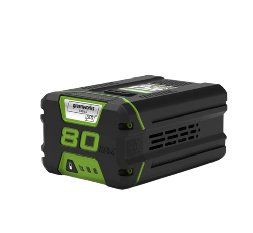סוללת ליתיום GREENWORKS 80V 2.0Ah דגם 99555-5 עם תאי Panasonic וטעינה מהירה 17 דקות ל-80%