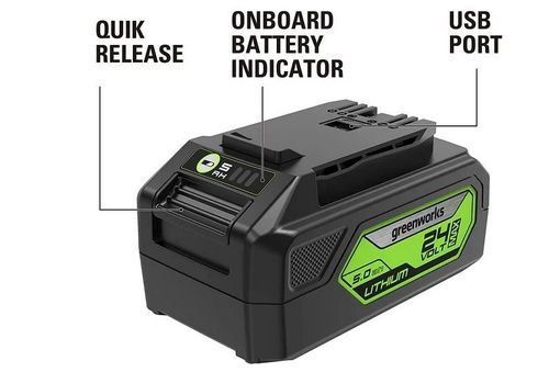 חרמש נטען Greenworks 48V Brushless דגם 99532-5 עם ראש מתכוונן, מוט טלסקופי, קוטר חיתוך 33 ס