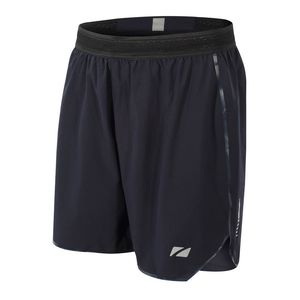 מכנסי ריצה עם תחתון פנימי ZONE3 MENS RUNNING 7" SHORT WITH LINER כחול כהה אריג טכני דקיק ומאוורר מאוד בעלות כיס אחורי