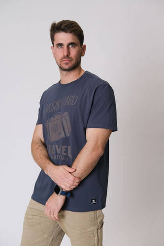 Cotton print 25 T-shirt / Navy