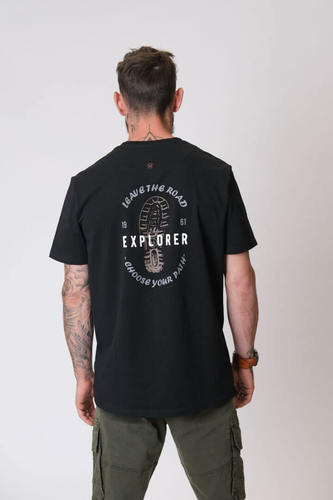 Cotton print 25 T-shirt /Black