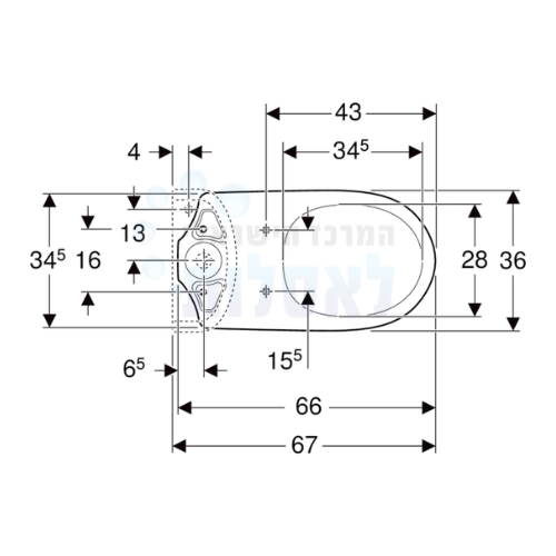 מונובלוק מונגש GEBERIT Selnova Comfort 500.284.01.1 | לבן