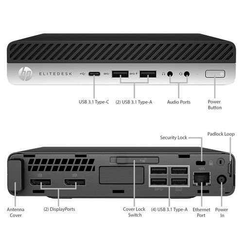 מחשב נייח מחודש HP EliteDesk 800 G3 Desktop Mini i5/16GB/480GB