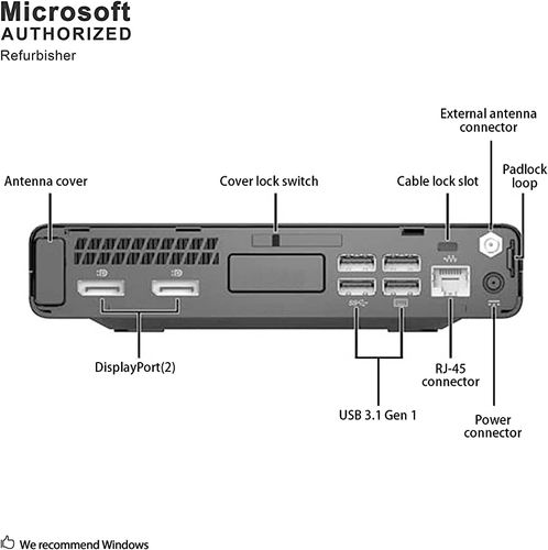 מחשב נייח מחודש HP EliteDesk 800 G3 Desktop Mini i5/16GB/480GB