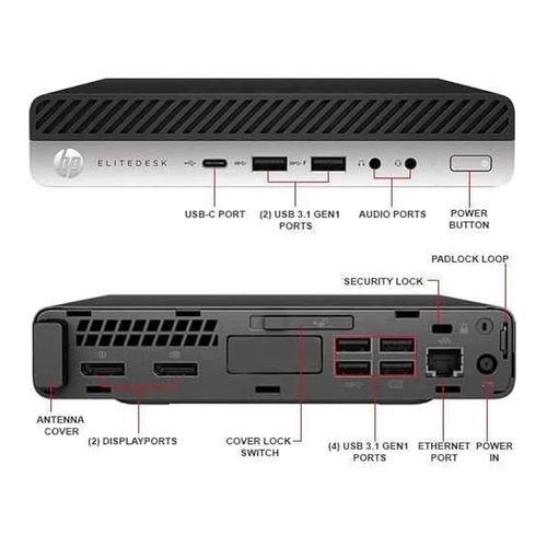 מחשב נייח מחודש HP 800 Mini Business PC/i5-8500T/16GB/256GB