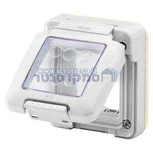 מכסה אפור מוגן מים 2 מודול Gewiss Top System IP55
