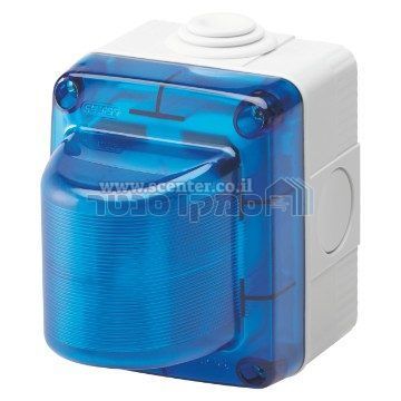 קופסה כחולה על הטיח E14 ללא נורות Gewiss System