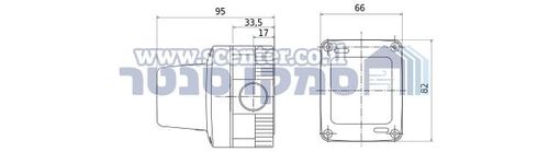 קופסה כחולה על הטיח E14 ללא נורות Gewiss System
