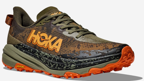 נעלי ספורט גברים SPEEDGOAT 6 WIDE זית/כתום - HOKA