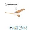 מאוורר תקרה ווסטינגהאוס 42″ Valeria לבן/עץ אלון עם שלט ולד מובנה 36W כולל דימר