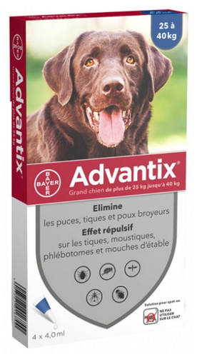 אדוונטיקס Advantix באייר לכלב 25 - 40 ק