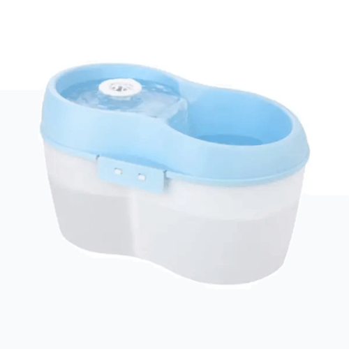 מזרקת מים לחתול H2O כחולה + פילטר ואבן פלואוריד 2 ליטר