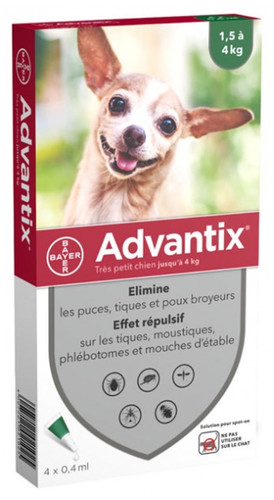אדוונטיקס Advantix באייר לכלב 1.5 - 4 ק