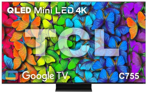 טלוויזיה חכמה TCL 50'' 4K UHD QLED Mini LED Google TV 50C755