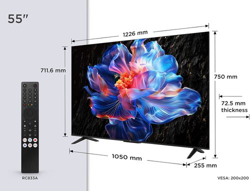 טלוויזיה חכמה TCL 55'' 4K UHD TCL 55V6C  