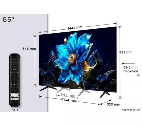 טלוויזיה חכמה TCL 65 Inch Smart P7K-QLED