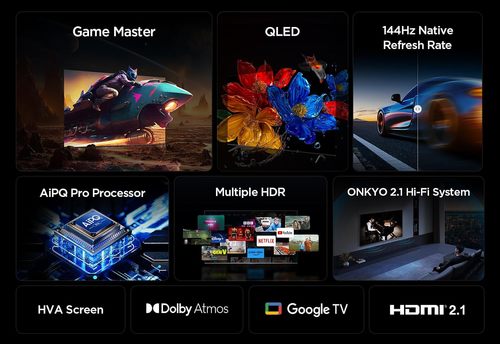 טלוויזיה חכמה TCL 55 Inch Smart 55P8K QLED