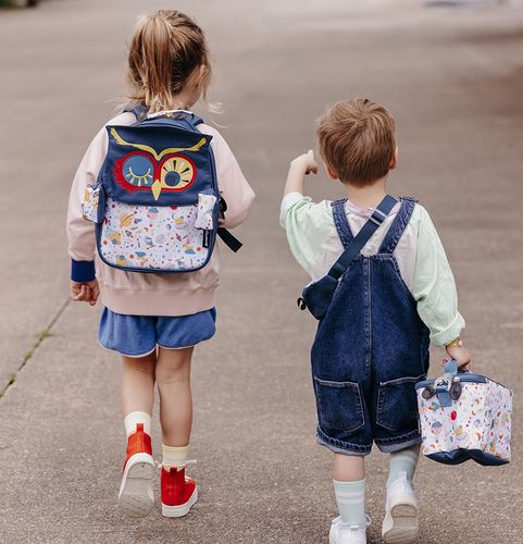 תיק גן עם גב מנדף זיעה מסדרת החיות החביבות - ינשוף חצוף 