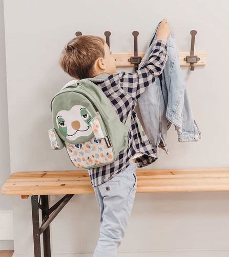 תיק גן עם גב מנדף זיעה מסדרת החיות החביבות - עצלן מנומנם