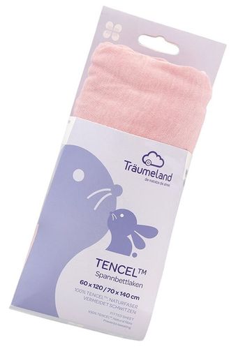 סדין למיטת תינוק (עד מידה 140 על 70) עשוי 100% Tancel מנדף ומונע לחות - ורוד
