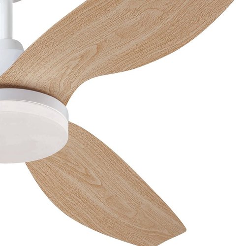 WH 24 ושלטW CCT לבן+עץ ייחודי Magnolia 52 DC מאוורר תקרה