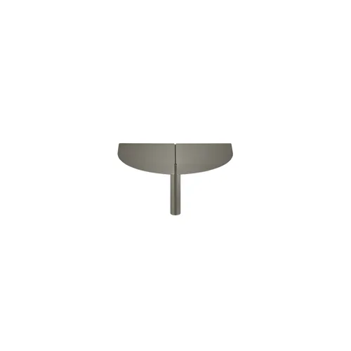 מדף קיר יפני מעוגל חום מטאלי ORU wall shelf S