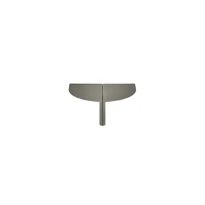 מדף קיר יפני מעוגל חום מטאלי ORU wall shelf S