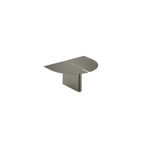 מדף קיר יפני מעוגל חום מטאלי ORU wall shelf S