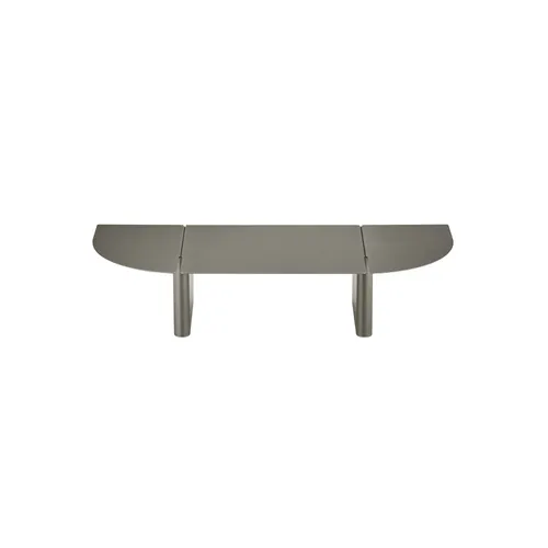 מדף קיר יפני מעוגל חום מטאלי ORU wall shelf M