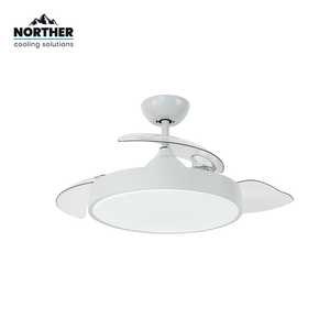NORTHER כ.מתקפ. +שלט לבן CCT.ת DC.42 מ" IRIS מאוורר תקרה