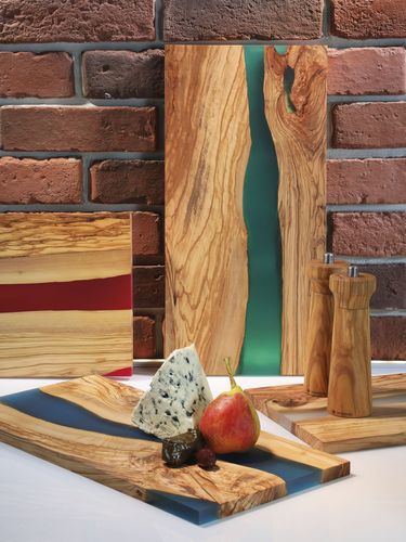 בוצ'ר הגשה עץ זית/ירוק serving board