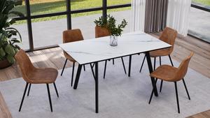 שולחן אוכל נפתח מקרמיקה דגם אמילי