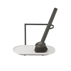 מתקן עם מברשת ניקוי למטבח לבן DHUVA Flushing set