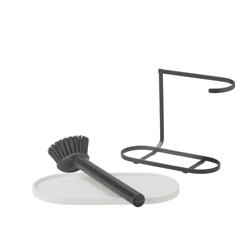 מתקן עם מברשת ניקוי למטבח לבן DHUVA Flushing set