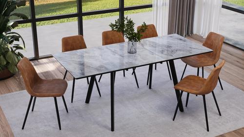 שולחן אוכל נפתח מקרמיקה דגם אוליביה