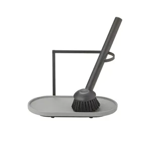 מתקן עם מברשת ניקוי למטבח אפור DHUVA Flushing set