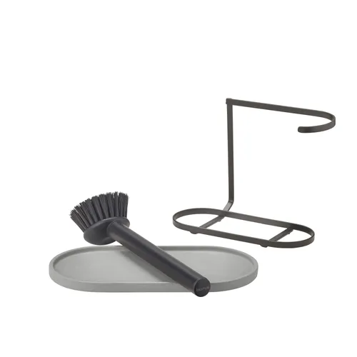 מתקן עם מברשת ניקוי למטבח אפור DHUVA Flushing set