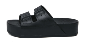 כפכפים פלטפורמה מוזס לנשים בצבע שחור | 36-41 | Moses HIGH BLACK SLIDES mos1006