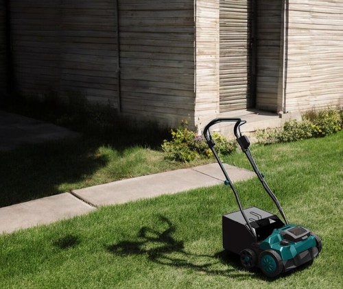 מסרק ושואב דשא נטען 40V ברשלאס KRAUSS KR-9900-Li כולל סוללות ומטען