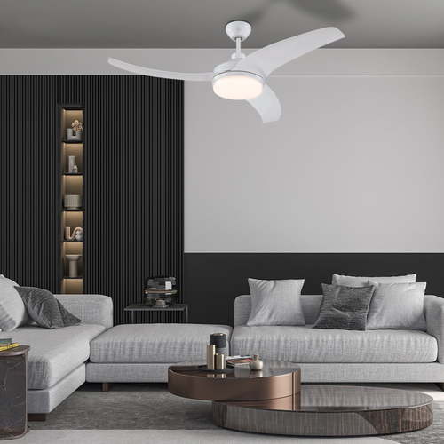 WH 36 ושלטW CCT לבן מט Valeria 52 DC מאוורר תקרה