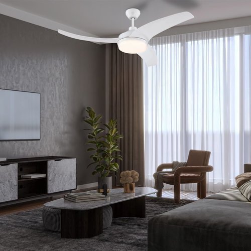 WH 36 ושלטW CCT לבן מט Valeria 52 DC מאוורר תקרה