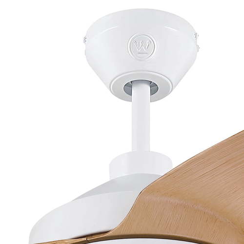 WH 36 ושלטW CCT לבן+עץ Valeria 52 DC מאוורר תקרה