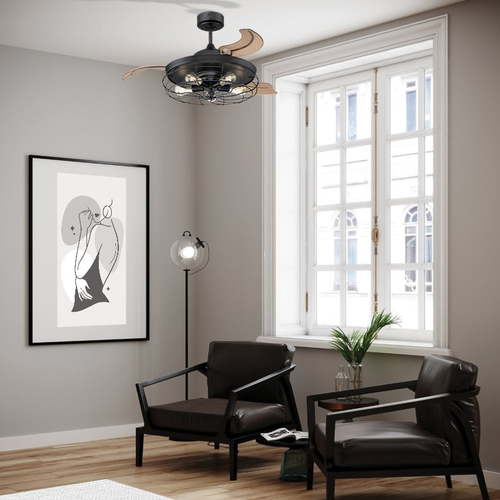 Westinghouse 5XE27 כנפיים מתקפלות 42'+שלט DUNLIN אוורר תקרה