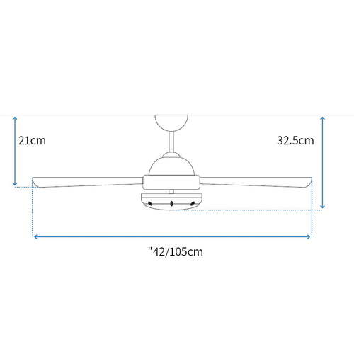 Westinghouse 17W שחור מטאל 42''+שלט MARINO מאוורר תקרה