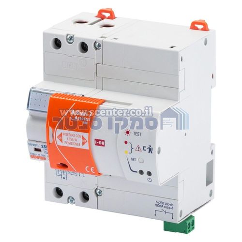 מפסק משולב פחת 5 מודול Gewiss Autotest Pro Restart 40A 230V