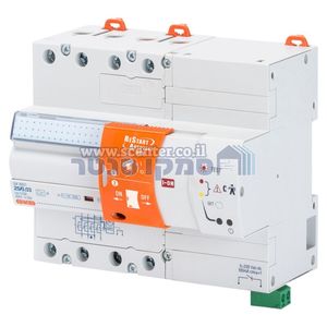 מפסק משולב פחת 7 מודול ארבעה קטבים Gewiss Autotest Pro Restart 63A 400V