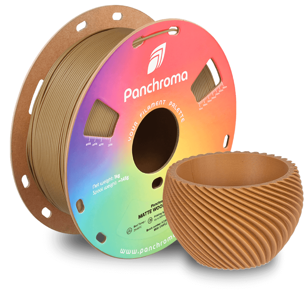 פילמנט חום עץ 1 ק"ג 1.75 מ"מ - Panchroma Matte PLA Wood Brown (PolyTerra™ PLA)