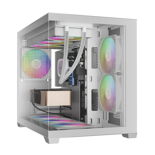 מארז מחשב לבן GAMDIAS AURA GC10M V2 ARGB WH 