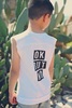 גופייה OK BUT NO לבן 4-12